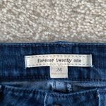 Forever 21 Size 24 tall low rise  dark wash denim straight leg blue jeans Photo 7