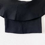 Babaton Aritzia  Marek Knit Off the Shoulder Crop Top in Black Photo 3