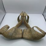 Johnston & Murphy  Deena Multi Bleached Cork Ankle Strap Heels, Size 6.5M Photo 3