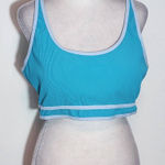 AI'IMAGE Blue Bikini with Light Blue Trim and High Waist Bottoms NWT Size 2XL Photo 0