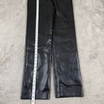 NWOT Aritzia Wilfred‎ Vegan Leather Pants High Rise Straight Leg Black Size 10 Photo 2