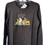 Karen Scott  PS Black Holiday Dogs  PrinT g Sleeve Tee PS Cotton Blend Photo 1