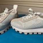 Yoki White Sparkling Sneakers with Textured Design Photo 0