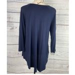 Loft  Top Womens S Blue Scoop Neck 3/4 Sleeves Rayon NEW NWT Photo 3