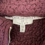 Ivory Ella purple Quarter Zip Relaxed Sherpa Jacket S Photo 3