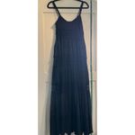 LOVE the Label Anthropologie Black Flocked Lace Crochet Tiered Cotton Maxi Sz XS Photo 6