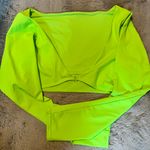 SKIMS NWT  Signature Swim Long Sleeve Shrug in Neon Green Photo 4