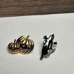 Avon Ghost / Jack O’Lantern Pumpkin Autumn Fall Halloween Brooch Pin Lot Of 2 Photo 8