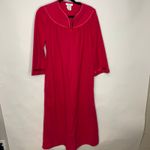 Vintage Deep Pink Zip Front Robe Satin Trim Sz Small Photo 4