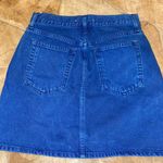Helmut Lang Blue Denim High Waisted A-line Mini Jean Skirt, Size 29 Photo 3