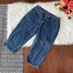 90s High Waisted Straight Leg Cropped Jeans Medium Wash Vintage Size 14 Photo 0