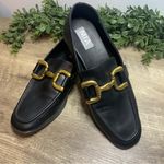 MIA Black Loafers with Gold Horsebit Detail Ladies Size 8.5 Photo 0