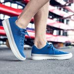 Nobull Unisex Sky Royal Blue Canvas Lace Up Sneaker Trainer - W9 / M7.5 Photo 1