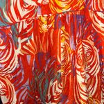 Anthropologie  Red and Orange Tiger Print women Shirt Photo 5