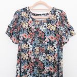 Loft Womens Dress Size XSP Floral Smocked Sleeve Casual Summer Sundress Cottage Photo 2
