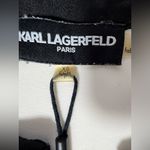 Karl Lagerfeld  White Lace Top with Black Trim Photo 6