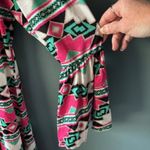 2B Together Made in LA Womens A line Bell Sleeve Pink Green White Design 3/4 S Photo 4