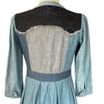 Odd Molly Edgy Denim Mini Dress with Ruffles and opal Snaps Photo 8