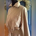 Lulus LuLu’s Versatile Energy Khaki Mock Neck Long Sleeve Utility Mini Dress M NWT Photo 2