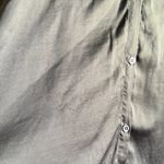 Anthropologie SATURDAY SUNDAY OLIVE GREEN BUTTON DOWN BLOUSE TOP TIE FRONT SZ L Photo 3