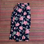 Urban Outfitters NAVY FLORAL HIGH LOW MAXI WRAP SKIRT Photo 4