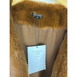 Stella & Dot  Soft Faux Fur Vest Women XS Rusty Brown NWT Cozy Open Front Photo 7