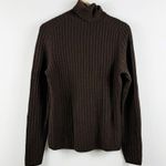 Brooks Brothers cashmere, wool and silk brown cable knit turtleneck sweater Photo 2