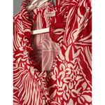 Vintage 70s Georgee Originals Button Front Red Floral Top Blouse Size Medium Photo 2