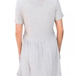 Boutique Gray Babydoll Tunic Dress Short Sleeve Photo 1