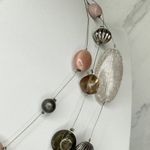 Chico's Beaded Triple Strand Wire Silver Tone Mixed Bead Statement Necklace β¨ Photo 8
