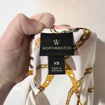 Worthington Worthinton Equestrian Theme Blouse with Tie Back - sz XS Photo 5