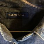 Halloween Spider Webs Embroidered with Gems Button Down Size M Blue Size M Photo 3