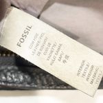 Fossil  Elise Double Zip Black Pebbled Leather Large Crossbody Shoulder Bag Purse Photo 4