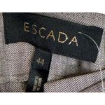 Escada Women's Dress Pants Check Wool Trousers Relaxed Flat front Grey Sz. 44 Gray Size undefined Photo 2