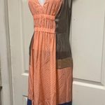Rebecca Taylor  Colorblock Dot Print Silk Maxi Dress Photo 3