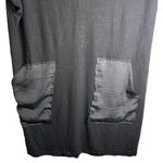 Lou & grey Women's Black Linen Blend Tie Back Pockets Shift Dress Small *Pinhole Photo 6