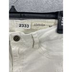 Pistola  Women's Denim Jeans Distressed Skinny Size 29 Solid White Ankle Zip Photo 9