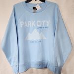 Park city Apres ski club by Special Thanks sweatshirt women's Large Blue Photo 0
