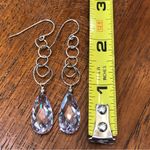 Sterling Silver Exquisite  Crystal Dangling earrings Photo 2