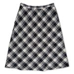 Basic Editions Plaid Skirt Womens 6 Black White A Line Midi Twee School Girl Photo 1