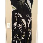Lane Bryant  black white and green sleeveless dress with pleated skirt, sz 14/16 Photo 2