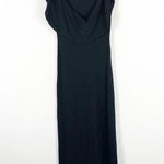 ZARA Cowl Neck Black Knit Maxi Dress Small Low Back Resort Wear Minimalist Photo 12