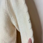 Pendleton  100% Lambswool Full Zip Cable Knit Ladies Sweater Cream Size large Photo 2