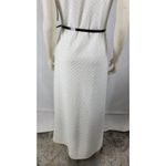 Sharagano  Womens Dress Size 8 White Stretch Sleeveless Belted Textured Maxi NEW Photo 12