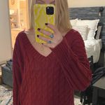 EXPRESS Red Cable Knit Sweater Photo 0