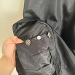 Tres Paquette TRÈS PAQUETTE Vintage 90s Black White Velvet V Neck Pirate Button Up Blouse Photo 17