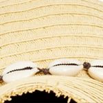 Steve Madden NEW Flopy Beach Sun Hat Shell Trim Boho Women's Photo 4