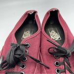 Vans  Burgundy Canvas Lace Up Sneakers Womens 9.5 Red Casual Classic Basic Photo 4