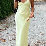 ZARA  lime Light Green Slip maxi Dress Photo 6