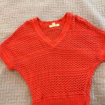 Bongo  medium Red V-Neck crocheted Sweater Photo 0